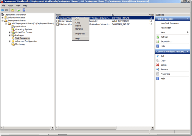 Task Sequence Step 1