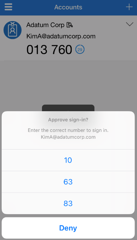 Microsoft Authenticator Password-less